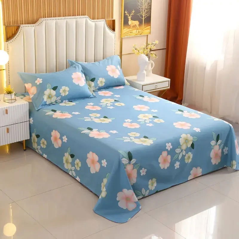 3 Pcs Broken Flowers Sheets Bed Simplicity Bedspread on The Bed Plus Size Double Queen King Bed Sheets with Pillows Cases - Slobuy