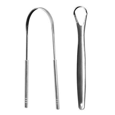 1/2/3 Pcs Tongue Scraper Stainless Steel Tongue Cleaner Bad Breath Removal Oral Care Tools - Slobuy