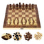 3 in 1 Chess Board, Folding Wooden Portable Chess Game Board, Wooden Chess Board for Adults(Chess + Checkers and Backgammon) - Slobuy