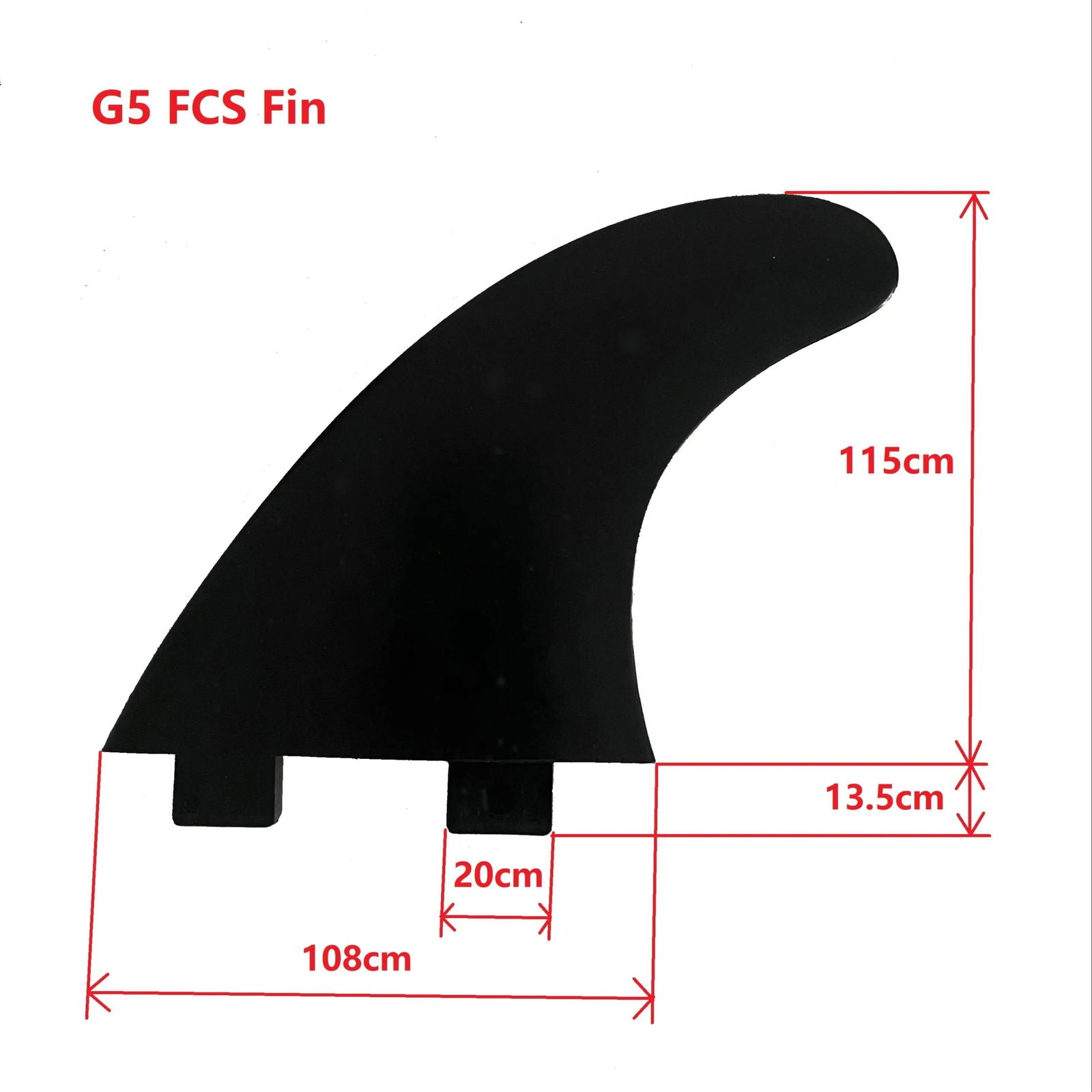 3 pieces G5 Surfboard Fins Size M SUP Accessory Surf Fin Paddle Board Fin - Slobuy