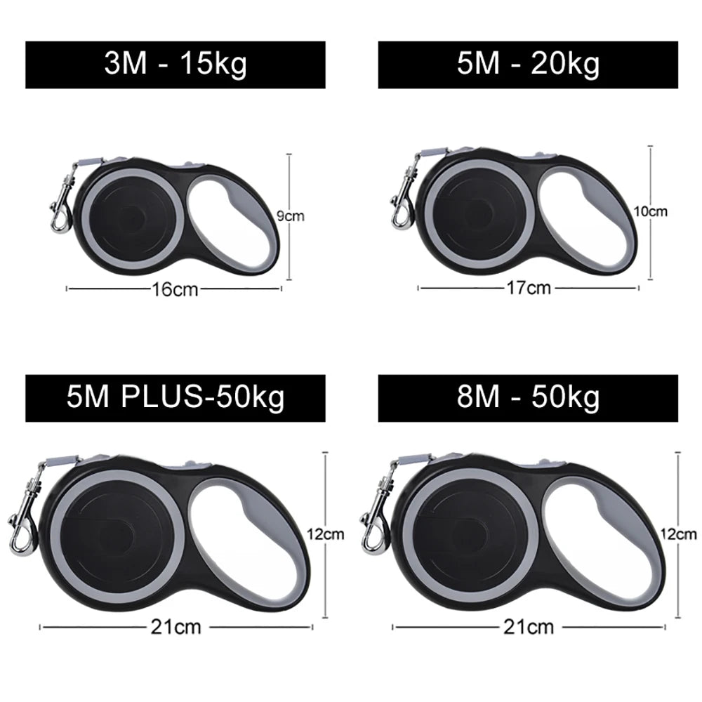 3m 5m 8m 50kg Dog Leash Retractable Roulette Collar for Small Big Dog Accessories Adjustable Durable Walking Hiking Bulldog Rope - Slobuy