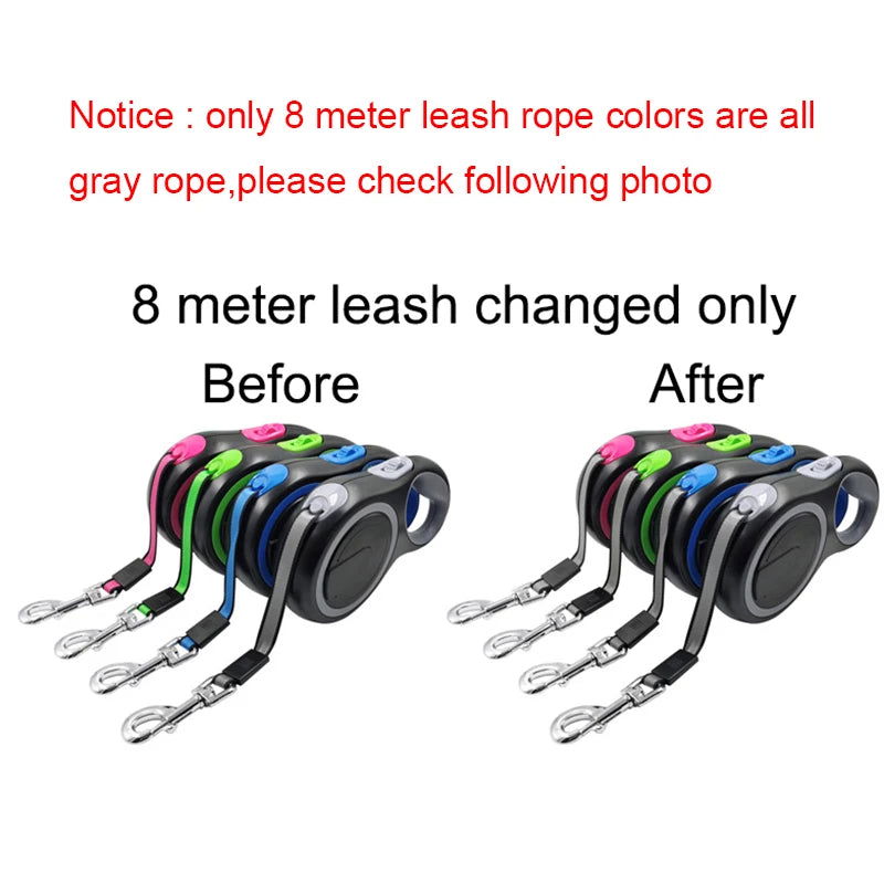 3m 5m 8m 50kg Dog Leash Retractable Roulette Collar for Small Big Dog Accessories Adjustable Durable Walking Hiking Bulldog Rope - Slobuy