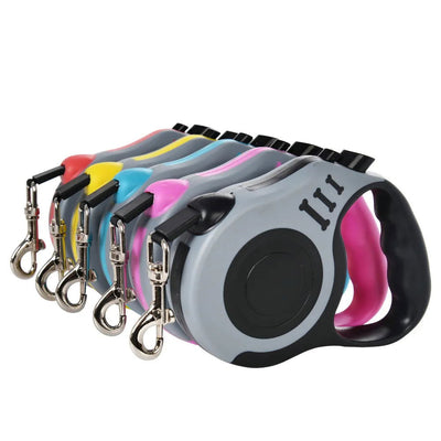 3m 5m Dog Leash for Small Dogs Cat Automatic Retractable Durable Nylon Lead Puppy Outdoor Travel Walking Hiking Traction Rope - Slobuy