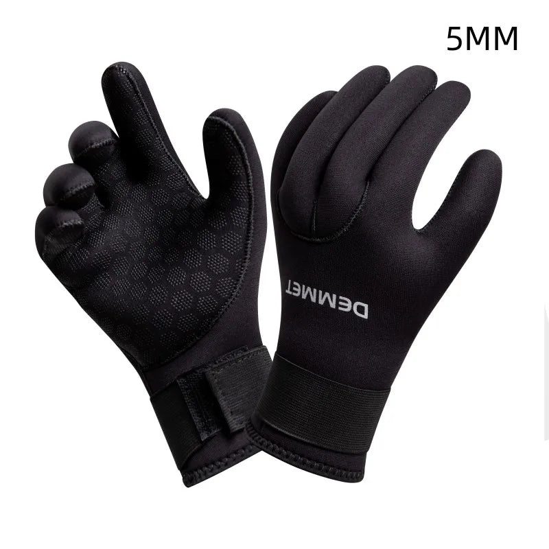 3mm 5mm Neoprene Diving Winter Heated Gloves For Men Women Diver Wetsuit Snorkeling Canoeing Spearfish Underwater Hunting Glove - Slobuy