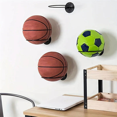 3pcs Basketball Volleyball Soccer Display Holders Home Ball Rack On The Wall Ball Rack Put The Ball Rack Football Display Racks - Slobuy