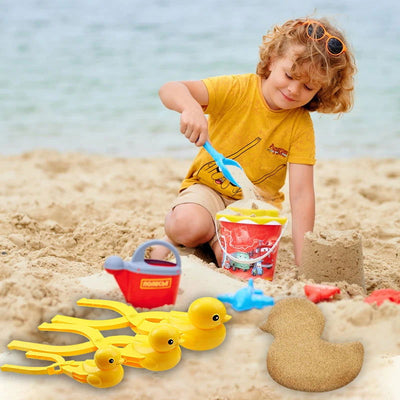 3pcs Duck Shaped Sand Ball Making Clip For Children's Outdoor Plastic Summer Sand Ball Making Mold For Children's Fun Sports - Slobuy