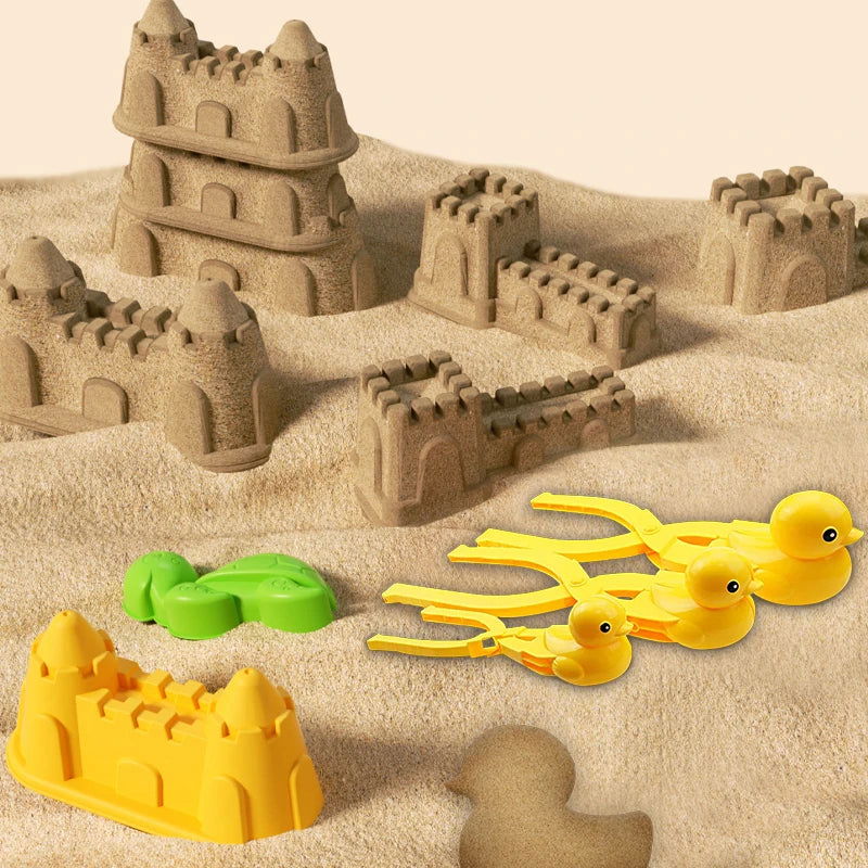 3pcs Duck Shaped Sand Ball Making Clip For Children's Outdoor Plastic Summer Sand Ball Making Mold For Children's Fun Sports - Slobuy
