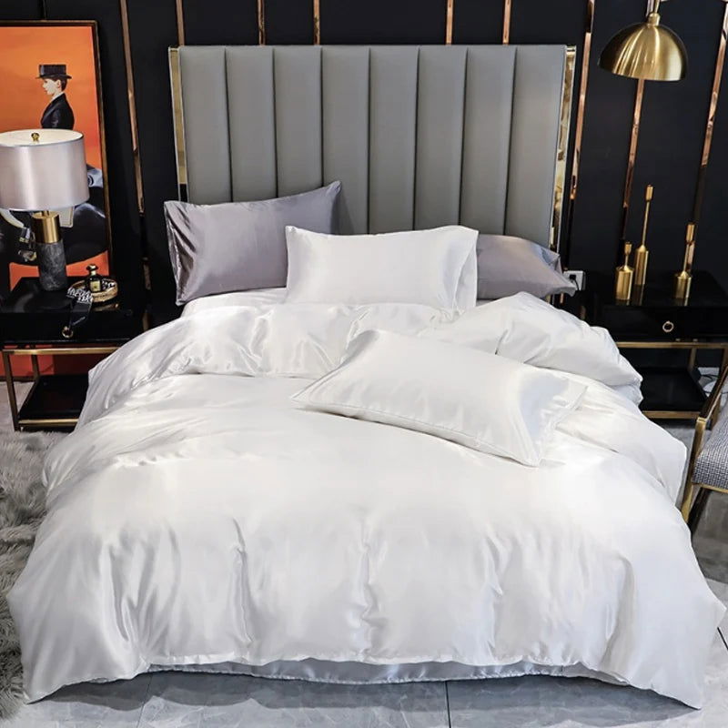 2/3pcs Duvet Cover Set Silky Soft Comforter Cover Textured Quilt Cover with Zipper Closure, NO Comforter - Slobuy