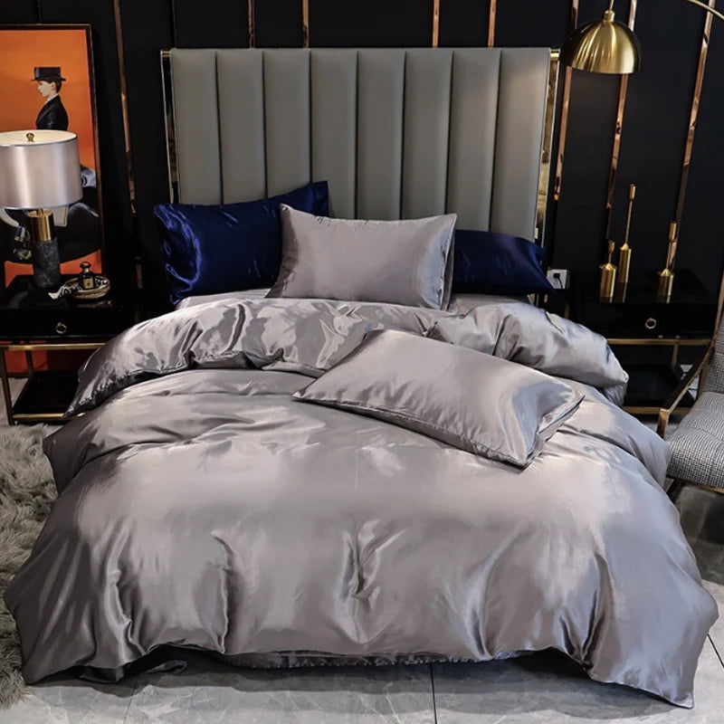 2/3pcs Duvet Cover Set Silky Soft Comforter Cover Textured Quilt Cover with Zipper Closure, NO Comforter - Slobuy