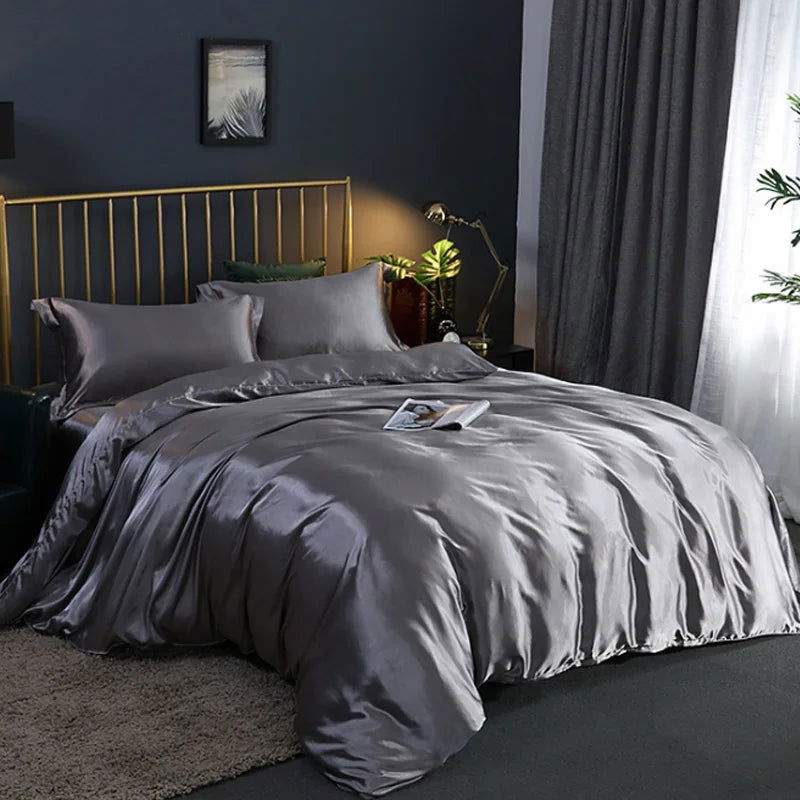2/3pcs Duvet Cover Set Silky Soft Comforter Cover Textured Quilt Cover with Zipper Closure, NO Comforter - Slobuy