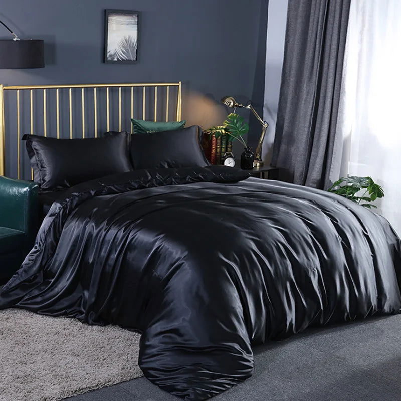 2/3pcs Duvet Cover Set Silky Soft Comforter Cover Textured Quilt Cover with Zipper Closure, NO Comforter - Slobuy
