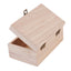 1/3pcs Log Color Scotch Plain Wood Wooden Square Hinged Storage  Boxes Craft Gift Box Handmade Case Box Storage Organization - Slobuy