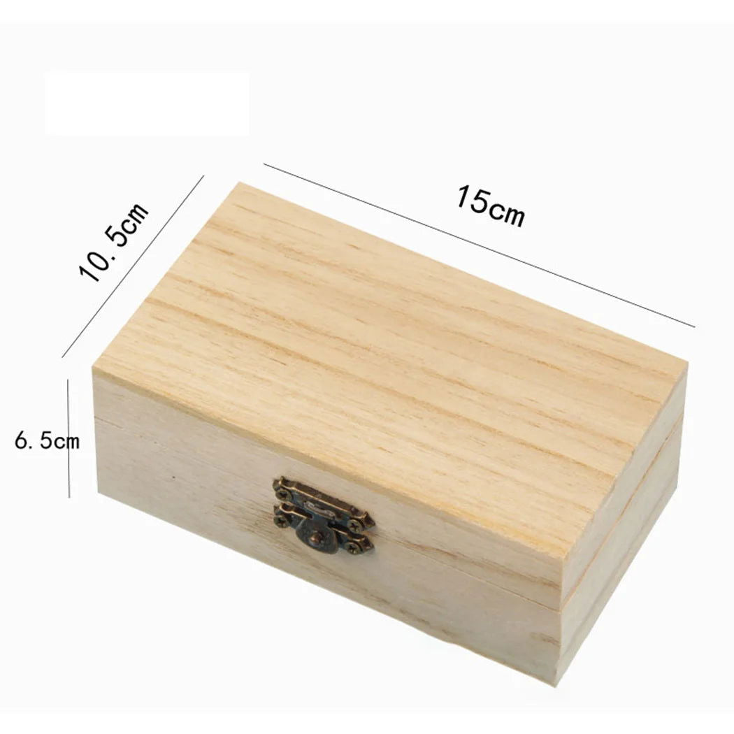 1/3pcs Log Color Scotch Plain Wood Wooden Square Hinged Storage  Boxes Craft Gift Box Handmade Case Box Storage Organization - Slobuy