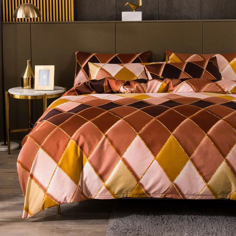2/3pcs Set Duvet Cover Set Light Weight Breathable Soft Bedding Comforter Cover with Envelop Pillwcase - Slobuy