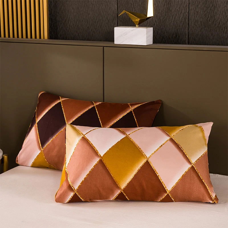 2/3pcs Set Duvet Cover Set Light Weight Breathable Soft Bedding Comforter Cover with Envelop Pillwcase - Slobuy