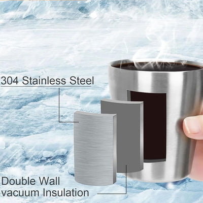 3pcs Stainless Steel304 Cup Outdoor Hiking Gear Stackable Cup Camping Cups Metal Cups Coffee Travel Cup Sets Portable Drink-ware - Slobuy