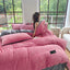 3pcs duvet cover Winter Warm Bedding sets Double Quilt Cover king Twin queen size bed thick Flano Coral Fleece with pillowscase - Slobuy