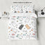3pcs matte polyester bedding set, 1 duvet cover+2 pillowcases, unfilled, warm, skin friendly, anti pilling, cute cartoon cat - Slobuy