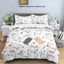 3pcs matte polyester bedding set, 1 duvet cover+2 pillowcases, unfilled, warm, skin friendly, anti pilling, cute cartoon cat - Slobuy