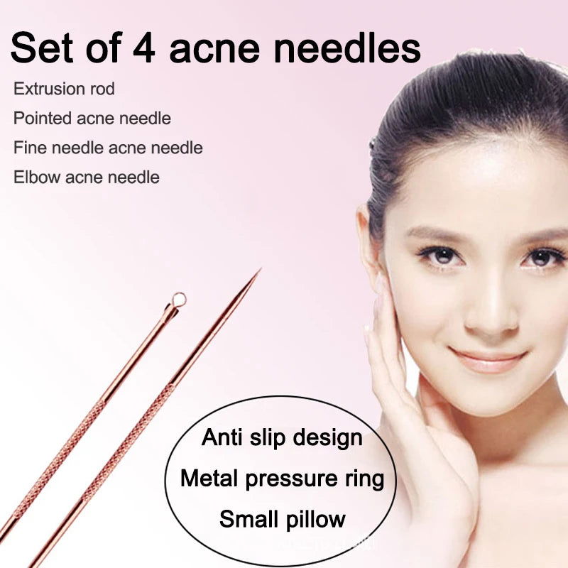 4-Piece Acne Needle Tool Set Non-Sensory Acne Breakout Extremely Fine Ultra-Pointed Needle Squeeze Acne Special Tools - Slobuy