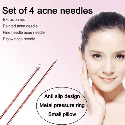 4-Piece Acne Needle Tool Set Non-Sensory Acne Breakout Extremely Fine Ultra-Pointed Needle Squeeze Acne Special Tools - Slobuy