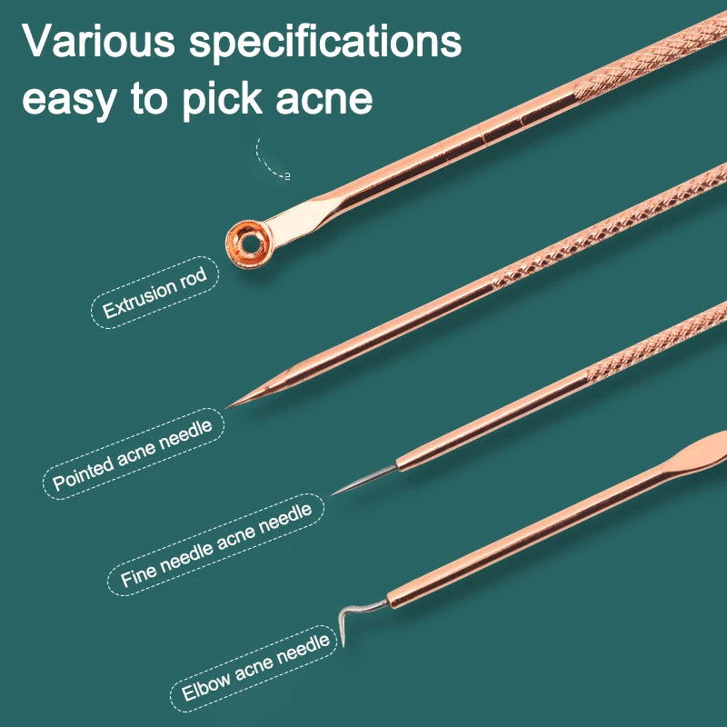 4-Piece Acne Needle Tool Set Non-Sensory Acne Breakout Extremely Fine Ultra-Pointed Needle Squeeze Acne Special Tools - Slobuy