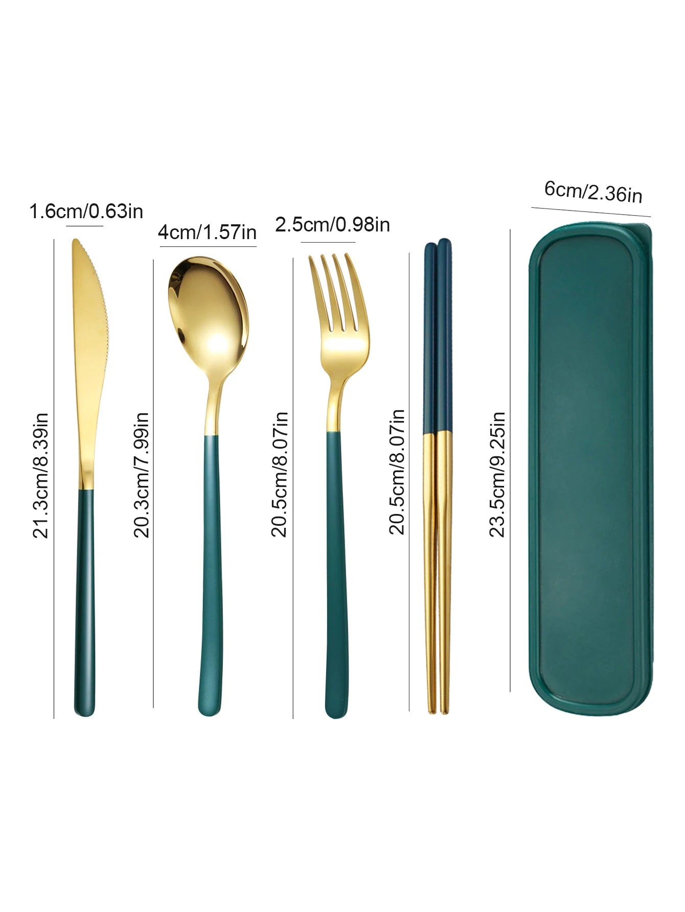 4-piece Cutlery Set Knife Fork Spoon Chopsticks Box Cutlery Portable Cutlery Travel Cutlery with box - Slobuy