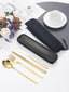 4-piece Cutlery Set Knife Fork Spoon Chopsticks Box Cutlery Portable Cutlery Travel Cutlery with box - Slobuy