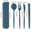 4-piece Portable Utensils, Healthy Eco-Friendly Wheat Straw Cutlery, Reusable Chopstick Fork Knife Spoon Set - Slobuy