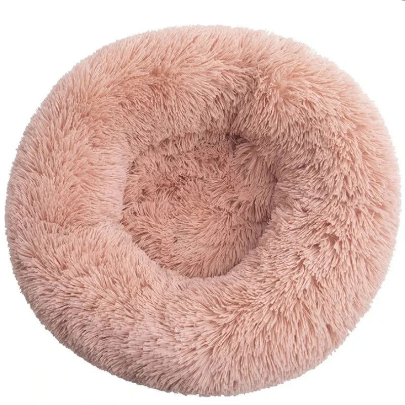 40-90cm Round Pet Bed for Large Dog Bed Super Soft Cat Bed Long Plush Dog House for Medium Dog House Winter Warm Sleeping - Slobuy