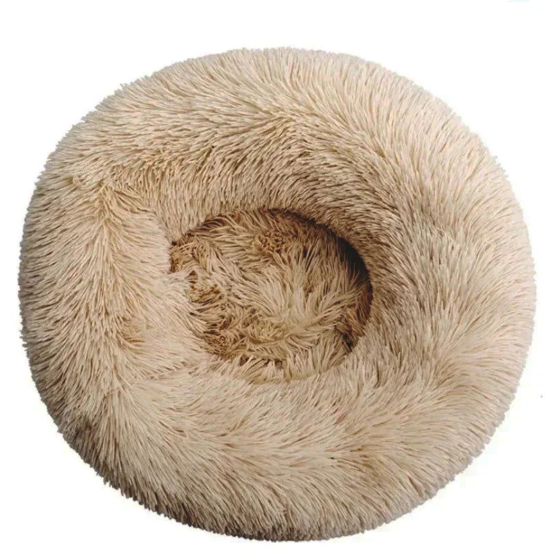 40-90cm Round Pet Bed for Large Dog Bed Super Soft Cat Bed Long Plush Dog House for Medium Dog House Winter Warm Sleeping - Slobuy