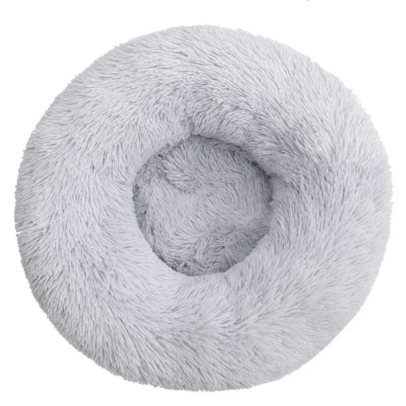 40-90cm Round Pet Bed for Large Dog Bed Super Soft Cat Bed Long Plush Dog House for Medium Dog House Winter Warm Sleeping - Slobuy