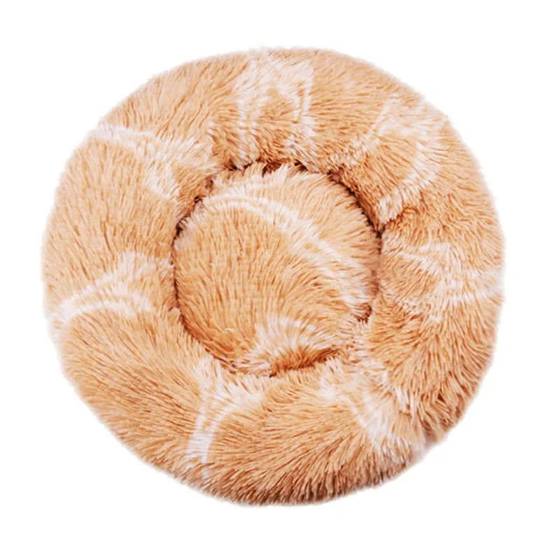40-90cm Round Pet Bed for Large Dog Bed Super Soft Cat Bed Long Plush Dog House for Medium Dog House Winter Warm Sleeping - Slobuy
