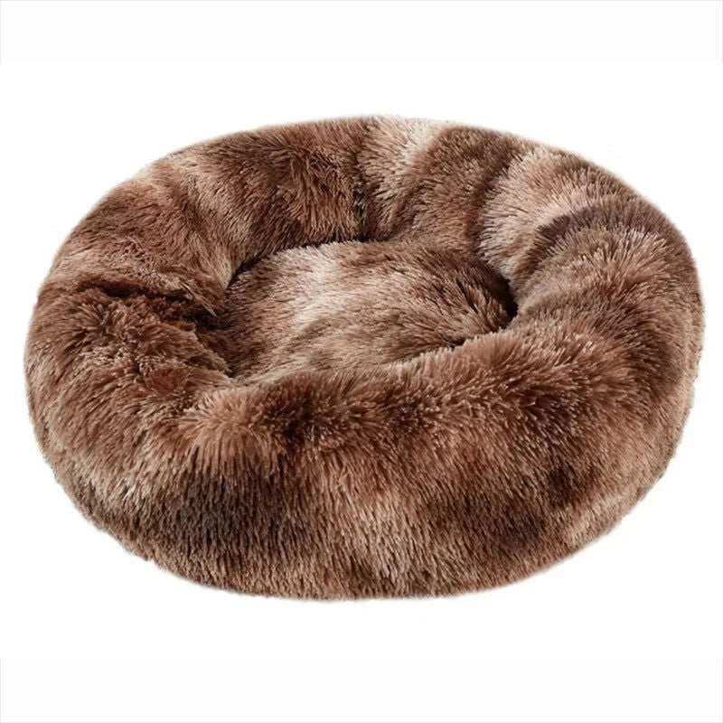 40-90cm Round Pet Bed for Large Dog Bed Super Soft Cat Bed Long Plush Dog House for Medium Dog House Winter Warm Sleeping - Slobuy