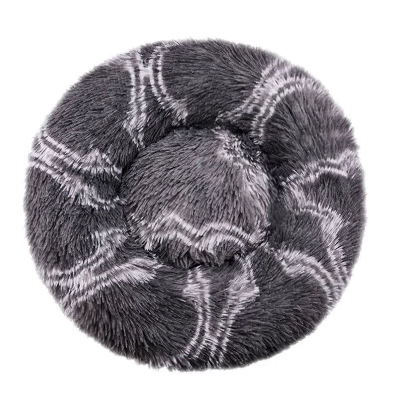 40-90cm Round Pet Bed for Large Dog Bed Super Soft Cat Bed Long Plush Dog House for Medium Dog House Winter Warm Sleeping - Slobuy