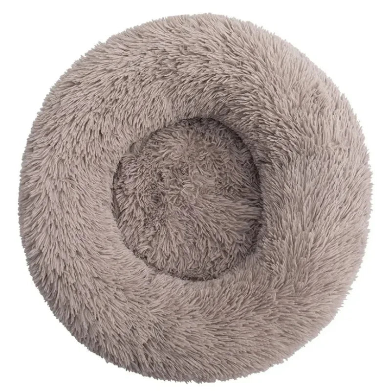 40-90cm Round Pet Bed for Large Dog Bed Super Soft Cat Bed Long Plush Dog House for Medium Dog House Winter Warm Sleeping - Slobuy