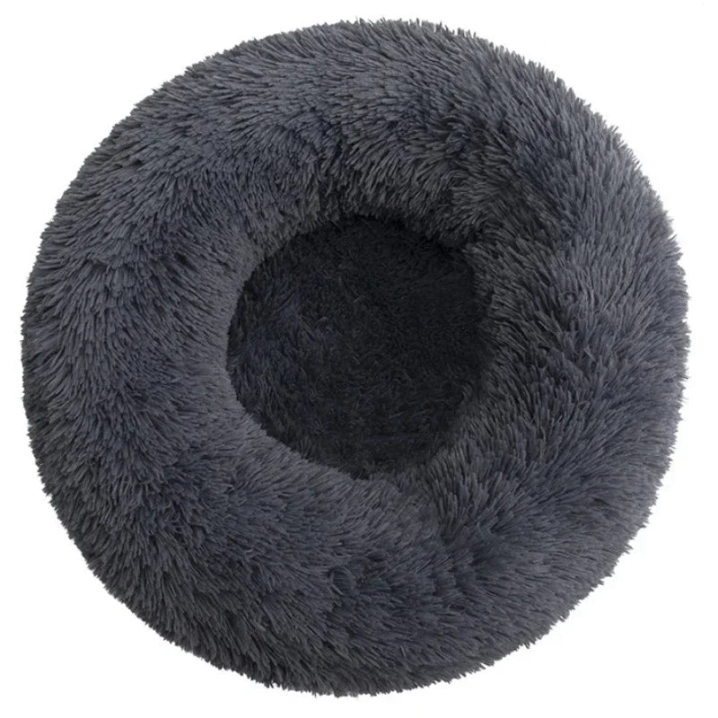 40-90cm Round Pet Bed for Large Dog Bed Super Soft Cat Bed Long Plush Dog House for Medium Dog House Winter Warm Sleeping - Slobuy