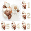 1/3/7Pcs Cream Color Number Balloon Set 32/40Inch 1-9 Digital Foil Helium Ball Girl Kids Adult Birthday Party Wedding Decoration - Slobuy