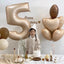 1/3/7Pcs Cream Color Number Balloon Set 32/40Inch 1-9 Digital Foil Helium Ball Girl Kids Adult Birthday Party Wedding Decoration - Slobuy