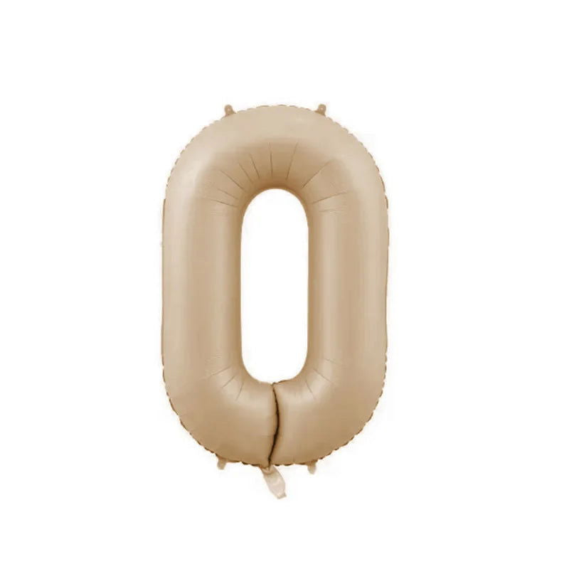 1/3/7Pcs Cream Color Number Balloon Set 32/40Inch 1-9 Digital Foil Helium Ball Girl Kids Adult Birthday Party Wedding Decoration - Slobuy