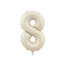 1/3/7Pcs Cream Color Number Balloon Set 32/40Inch 1-9 Digital Foil Helium Ball Girl Kids Adult Birthday Party Wedding Decoration - Slobuy