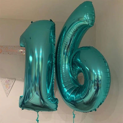 40Inch Big Foil Helium Number Balloon 0-9 Happy Birthday Wedding Party Decorations Baby Shower Large Figures Air Globos Supplies - Slobuy