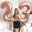 40Inch Big Foil Helium Number Balloon 0-9 Happy Birthday Wedding Party Decorations Baby Shower Large Figures Air Globos Supplies - Slobuy
