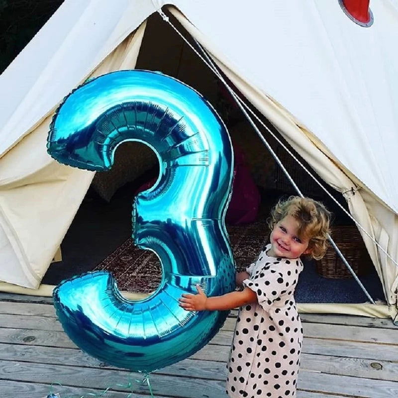 40Inch Big Foil Helium Number Balloon 0-9 Happy Birthday Wedding Party Decorations Baby Shower Large Figures Air Globos Supplies - Slobuy