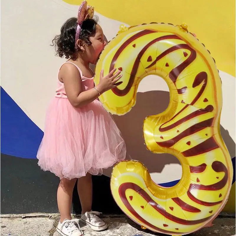 40Inch Big Foil Helium Number Balloon 0-9 Happy Birthday Wedding Party Decorations Baby Shower Large Figures Air Globos Supplies - Slobuy