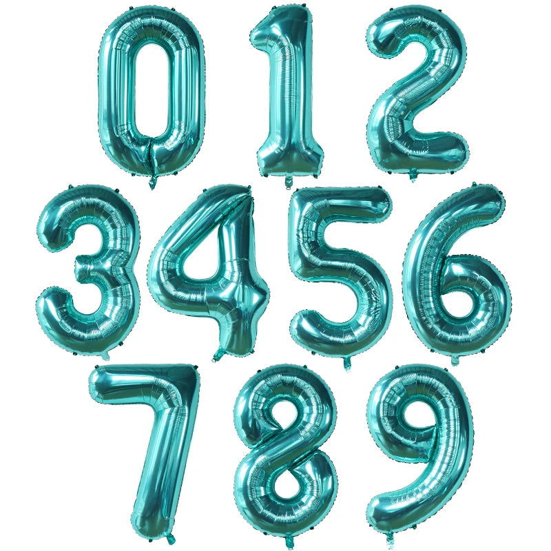 40Inch Big Foil Helium Number Balloon 0-9 Happy Birthday Wedding Party Decorations Baby Shower Large Figures Air Globos Supplies - Slobuy