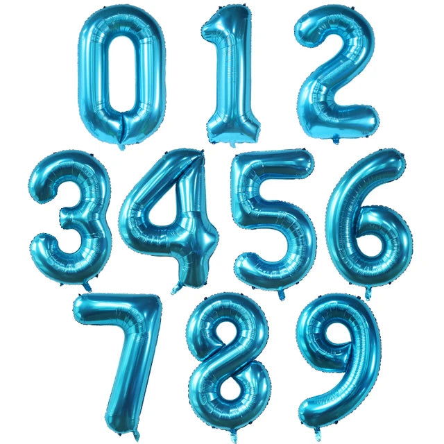 40Inch Big Foil Helium Number Balloon 0-9 Happy Birthday Wedding Party Decorations Baby Shower Large Figures Air Globos Supplies - Slobuy