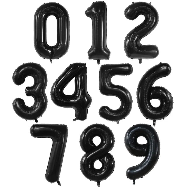40Inch Big Foil Helium Number Balloon 0-9 Happy Birthday Wedding Party Decorations Baby Shower Large Figures Air Globos Supplies - Slobuy