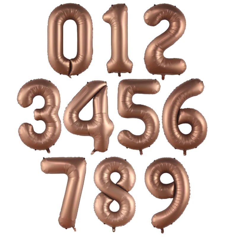 40Inch Big Foil Helium Number Balloon 0-9 Happy Birthday Wedding Party Decorations Baby Shower Large Figures Air Globos Supplies - Slobuy