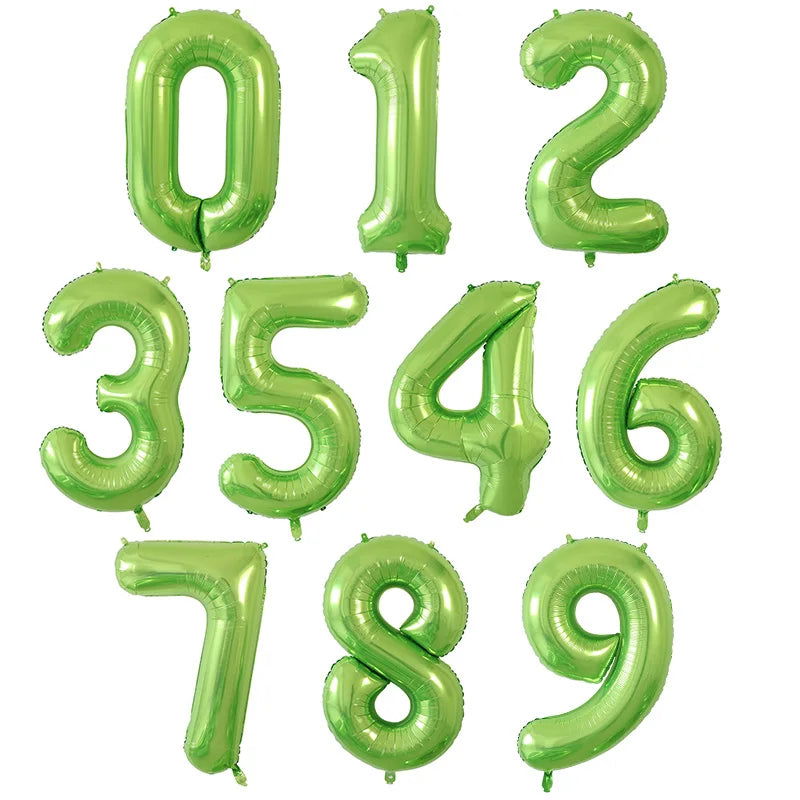 40Inch Big Foil Helium Number Balloon 0-9 Happy Birthday Wedding Party Decorations Baby Shower Large Figures Air Globos Supplies - Slobuy